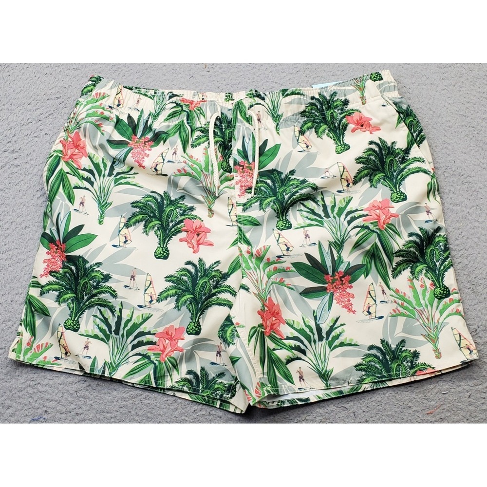 Laguna Swim Trunk Shorts Mens XXL Multi Boat‎ Saint Tropical Mesh Liner UPF 50+